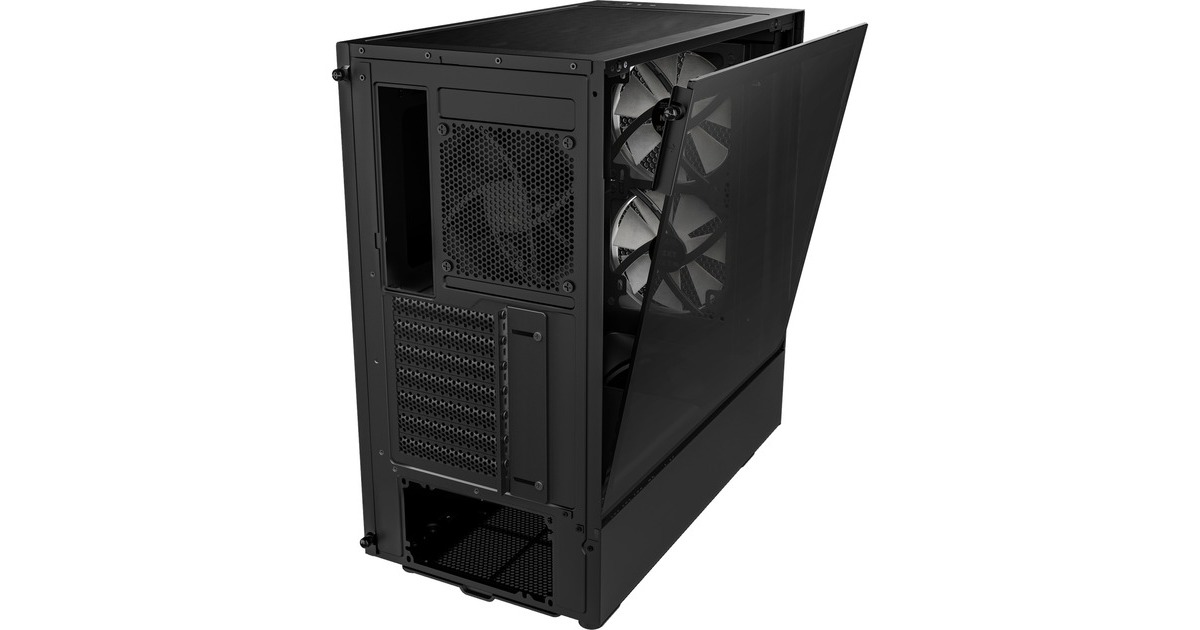 NZXT H5 Flow RGB All Black, Tower-Gehäuse(schwarz (matt),Tempered Glass)