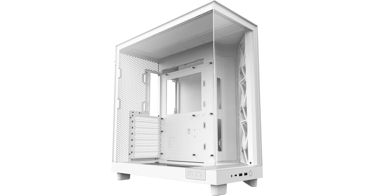 NZXT H6 Flow RGB, Tower-Gehäuse(weiß, Tempered Glass)