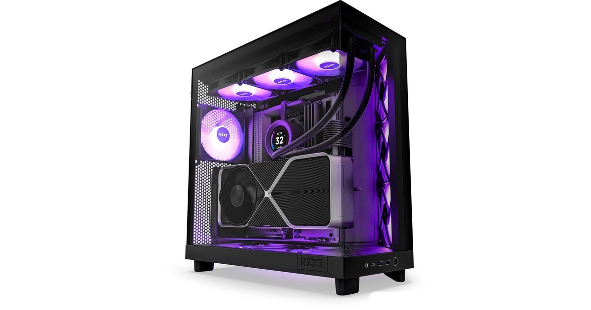 NZXT H6 Flow RGB, Tower-Gehäuse(schwarz, Tempered Glass)