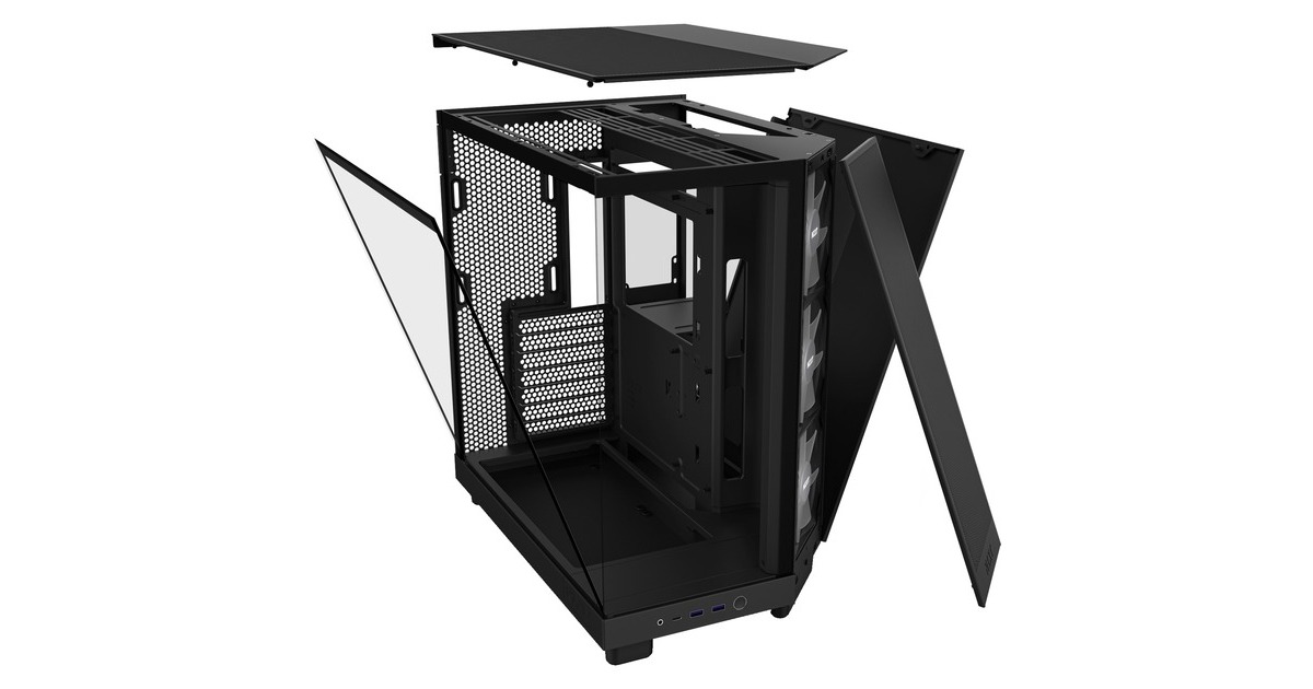 NZXT H6 Flow RGB, Tower-Gehäuse(schwarz, Tempered Glass)