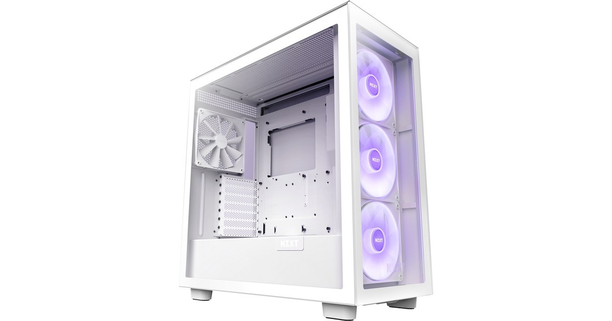NZXT H7 Elite (2023) , Tower-Gehäuse(weiß (matt), Tempered Glass)