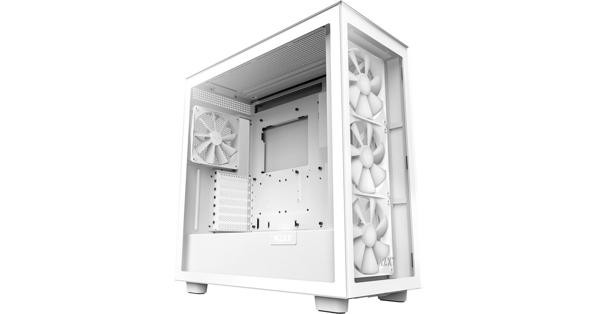 NZXT H7 Elite (2023) , Tower-Gehäuse(weiß (matt), Tempered Glass)