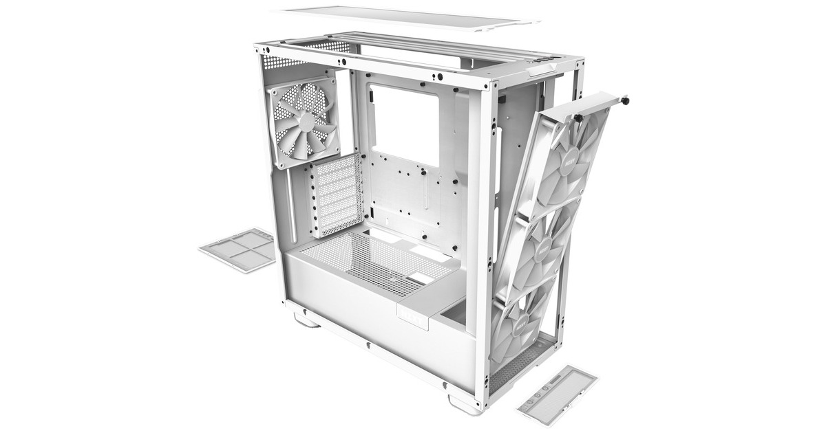 NZXT H7 Elite (2023) , Tower-Gehäuse(weiß (matt), Tempered Glass)