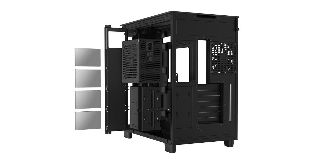 NZXT H9 Flow All Black, Tower-Gehäuse(schwarz, Tempered Glass)