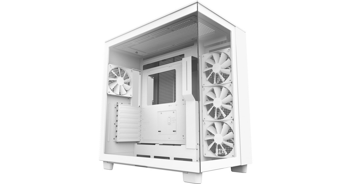 NZXT H9 Flow All White, Tower-Gehäuse(weiß, Tempered Glass) NZXT H9 Flow All White, Tower-Gehäuse(weiß, Tempered Glass)