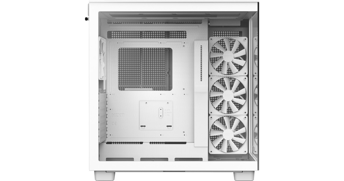 NZXT H9 Flow All White, Tower-Gehäuse(weiß, Tempered Glass)