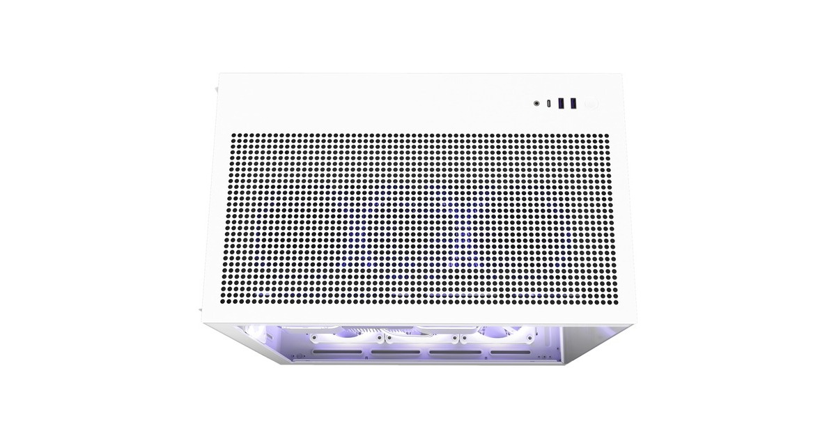NZXT H9 Flow All White, Tower-Gehäuse(weiß, Tempered Glass)