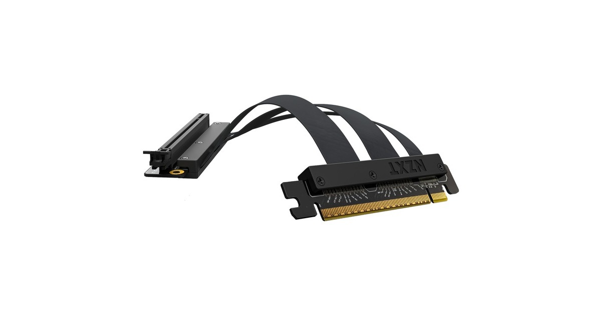 NZXT Riser Cable PCIe 4.0 x16, Verlängerungskabel(schwarz, 20cm)
