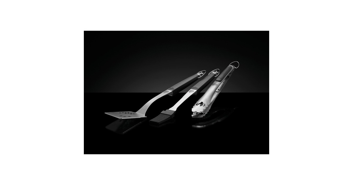 Napoleon 3-teiliges President's Limited Grillbesteck-Set(edelstahl/schwarz, Grillzange, Pinsel und Wender)