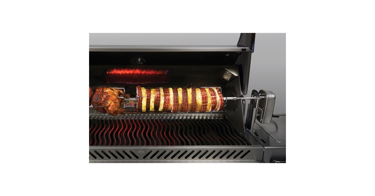 Napoleon Commercial Drehspieß-Set für 500-er Modelle, Grillspieß(edelstahl, inkl. Motor)