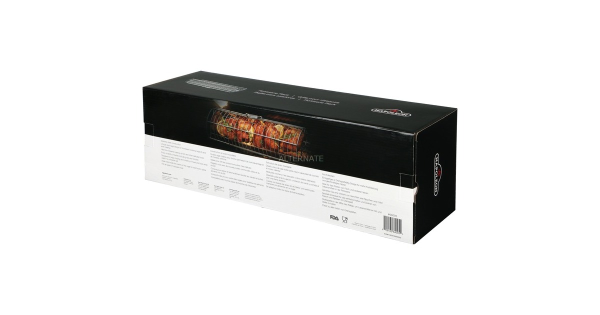 Napoleon Drehspieß-Korb mit 2 Kammern, Grillkorb(edelstahl)