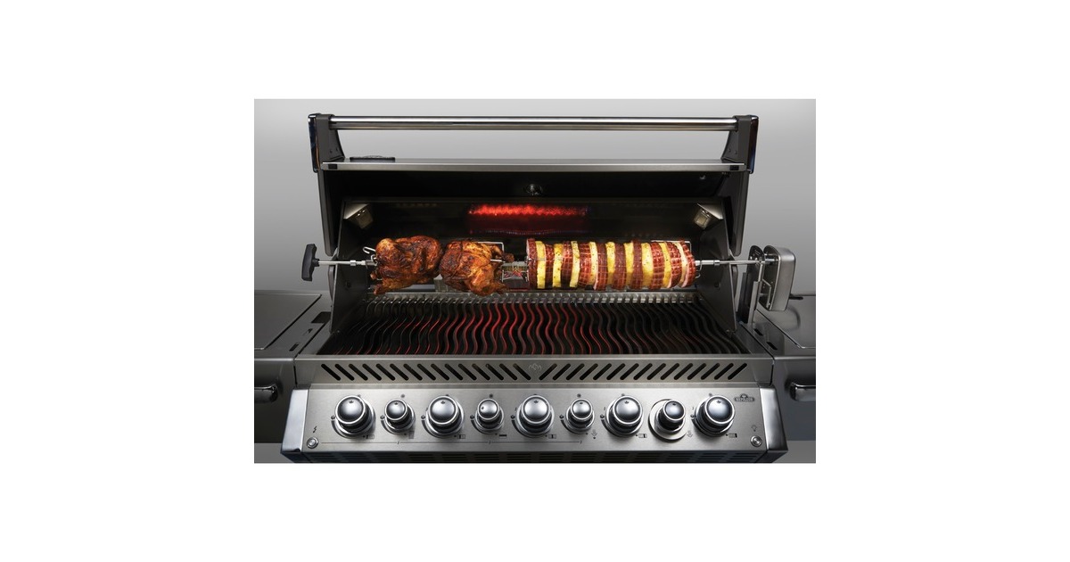 Napoleon Drehspieß-Set Commercial Quality für Prestige PRO™ 665, Grillspieß(silber)