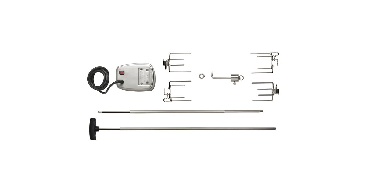 Napoleon Drehspieß-Set Commercial Quality für Prestige PRO™ 825, Grillspieß(silber/schwarz)
