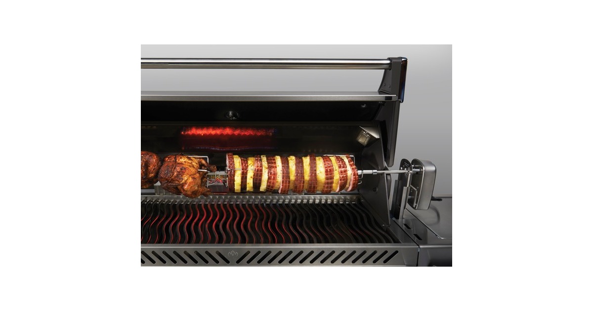 Napoleon Drehspieß-Set Commercial Quality für Prestige PRO™ 825, Grillspieß(silber/schwarz)