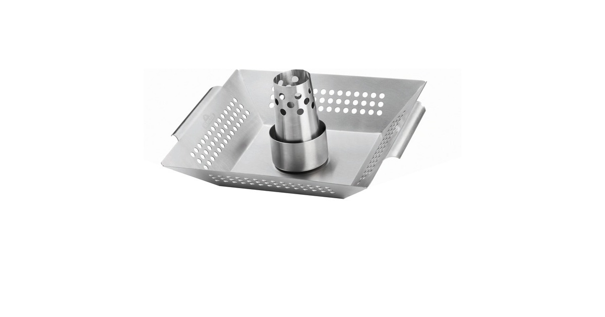 Napoleon Edelstahl Geflügelhalter & Gemüsekorb, Grillkorb(silber)