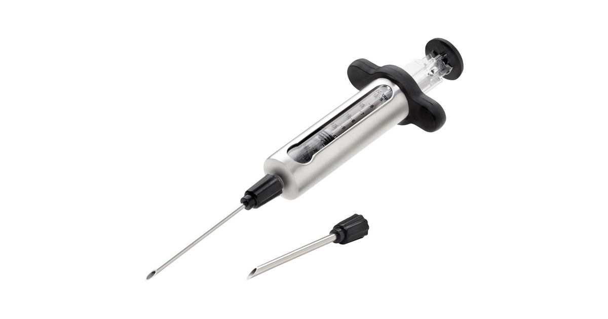 Napoleon Edelstahl Marinaden-Injektor, Spritze(silber/schwarz)