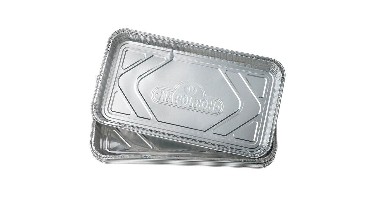 Napoleon Fettauffangschalen, groß 36cm x 19,7cm, Tropfschale(silber, 5 Stück)