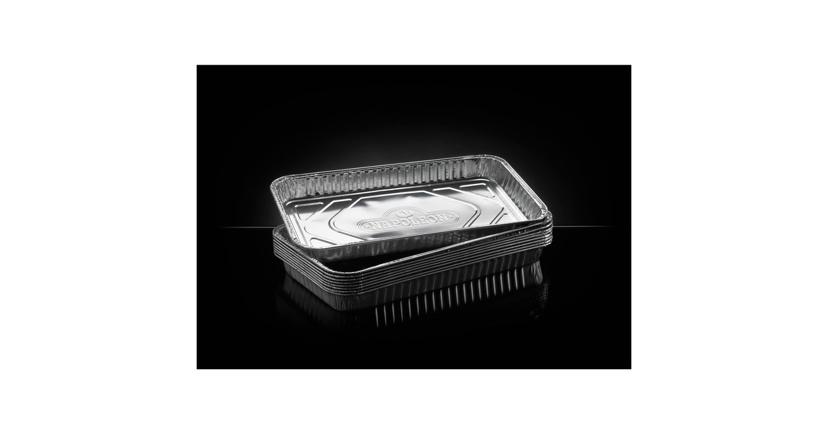 Napoleon Fettauffangschalen, groß 36cm x 19,7cm, Tropfschale(silber, 5 Stück)