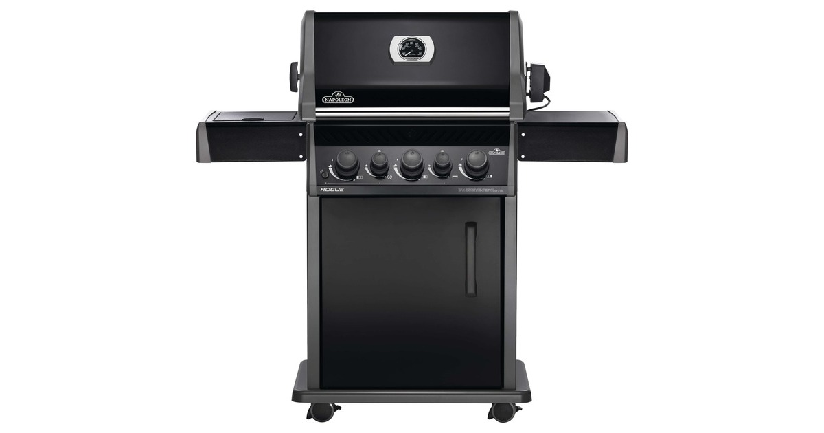 Napoleon Gasgrill Rogue RB 425, mit Drehspieß(schwarz, Hero, mit Heckbrenner und Seitenkocher)
