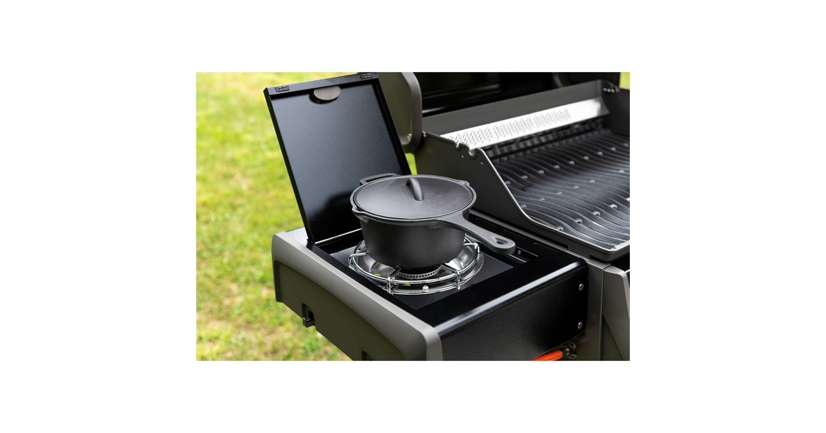 Napoleon Gasgrill Rogue RB 425, mit Drehspieß(schwarz, Hero, mit Heckbrenner und Seitenkocher)