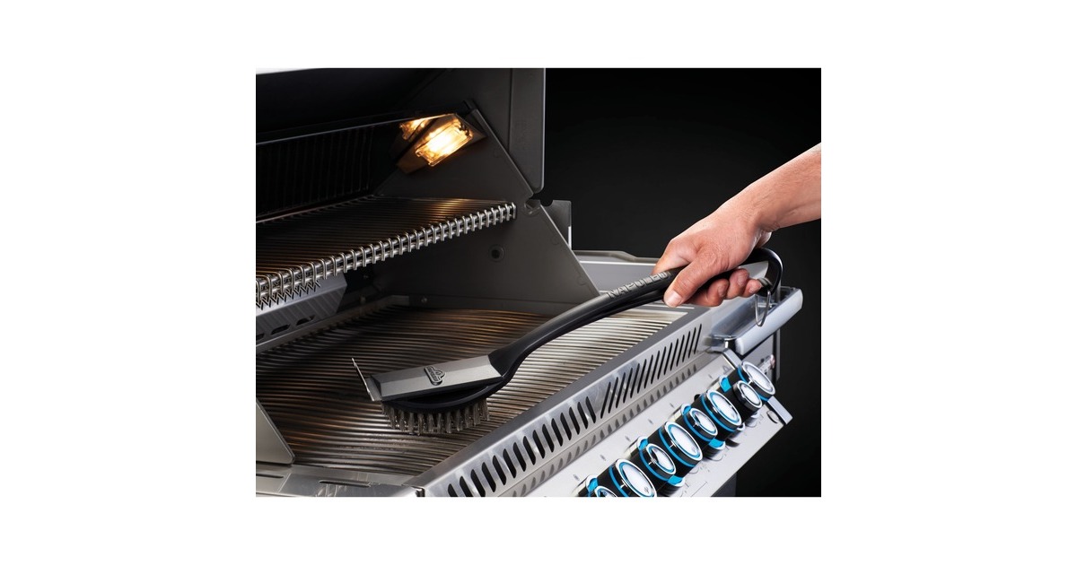 Napoleon Grillbürste mit Edelstahlborsten und Kunststoffgriff, Grill-Reinigungsbürste