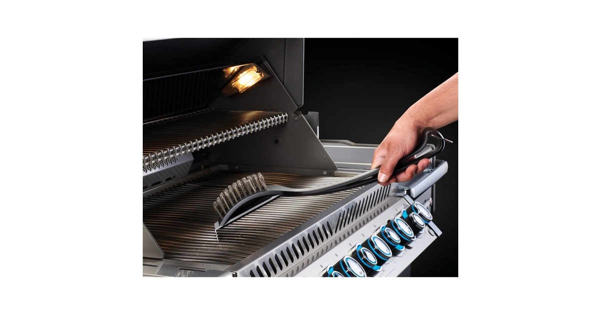 Napoleon Grillbürste mit Edelstahlborsten und Kunststoffgriff, Grill-Reinigungsbürste