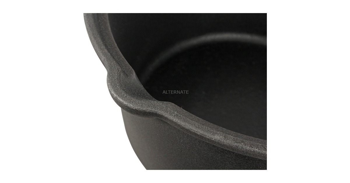 Napoleon Gusseiser Soßentopf mit Deckel, Pfanne(schwarz, Ø 19cm)