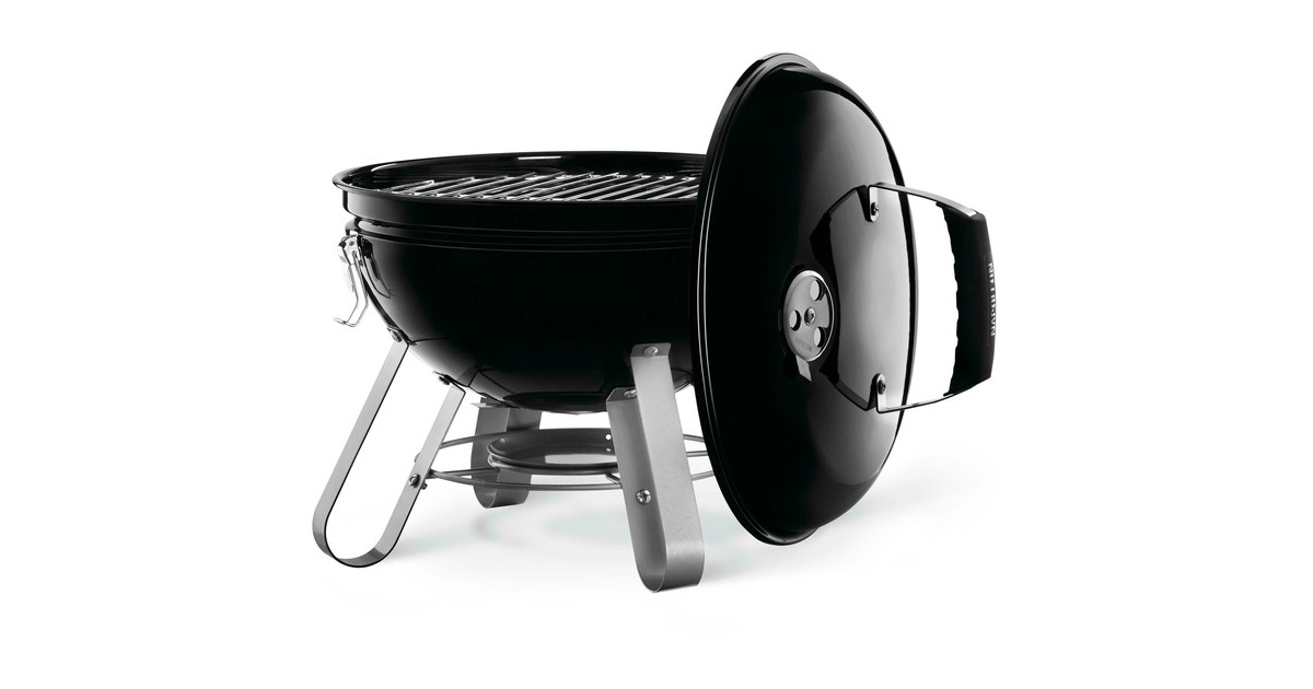 Napoleon Holzkohle Kugelgrill NK14K-LEG-3, Holzkohlegrill(schwarz, Ø 37cm)