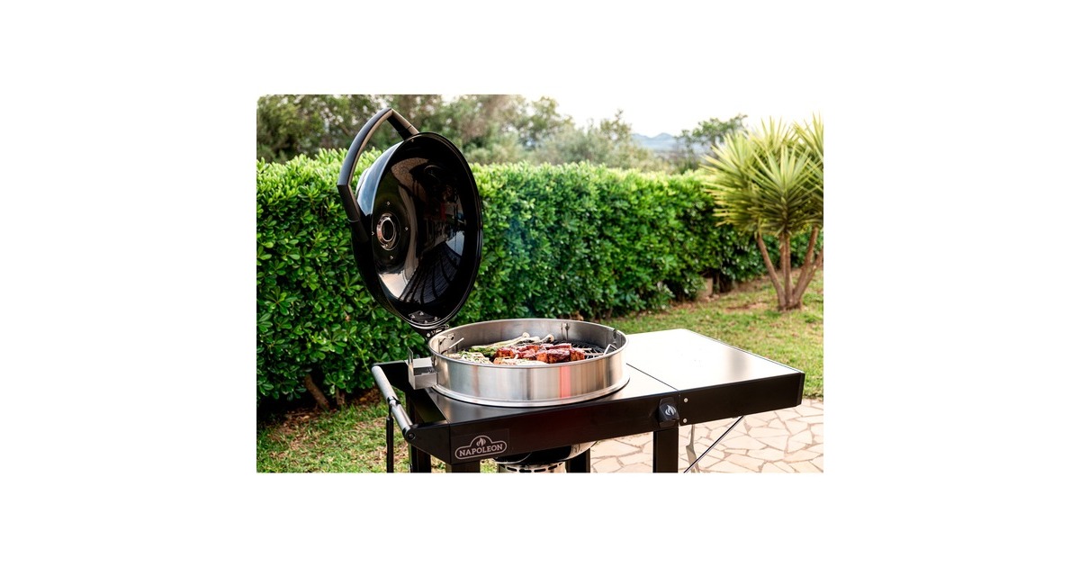 Napoleon Holzkohle Kugelgrill PRO22K-LEG-3, Holzkohlegrill(schwarz, Ø 57cm)