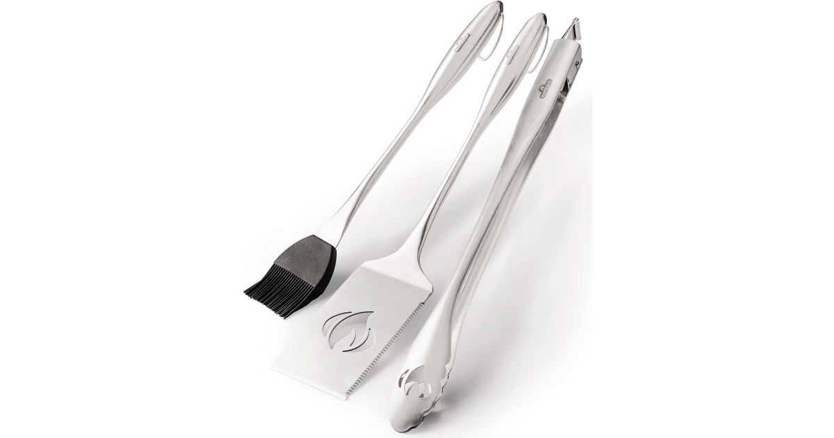Napoleon PRO Grillbesteck-Set Edelstahl, 3-teilig(edelstahl/schwarz)