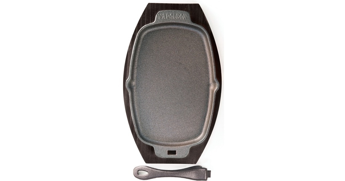 Napoleon PRO Gusseisen-Pfanne + Untersetzer(schwarz)