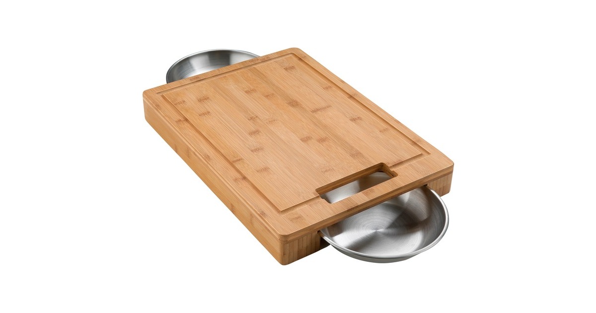 Napoleon PRO Schneidebrett mit 2 Schalen(holz, Bambus)