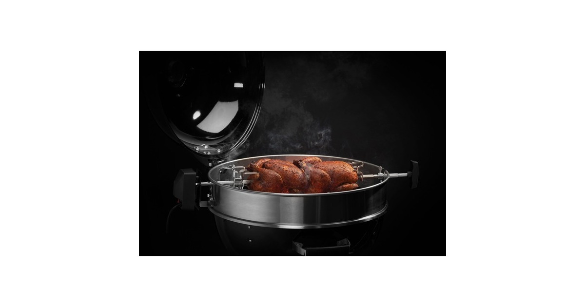 Napoleon Rotisserie Heavy Duty, für Holzkohle Kugelgrill PRO-3, Grillspieß(edelstahl/schwarz, für Kugelgrills Ø 47cm und 57cm)