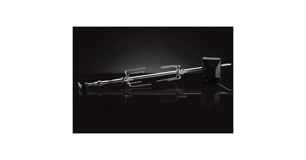 Napoleon Rotisserie Heavy Duty, für Holzkohle Kugelgrill PRO-3, Grillspieß(edelstahl/schwarz, für Kugelgrills Ø 47cm und 57cm)