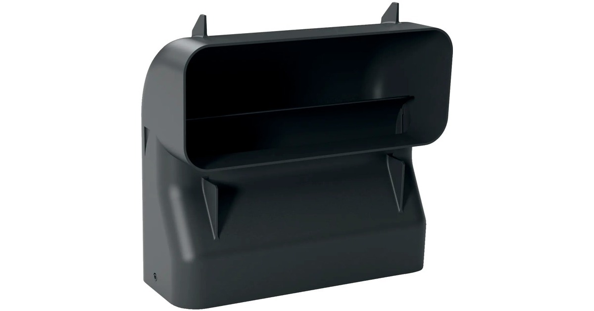 Neff 90° Flachkanalbogen S vertikal, Rohr(schwarz, vertikal, weiblich)