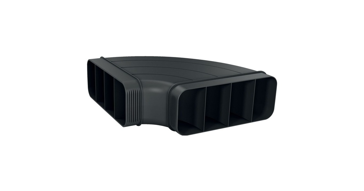 Neff 90° Flachkanalbogen Z861SB1, Rohr(schwarz, horizontal, männlich)