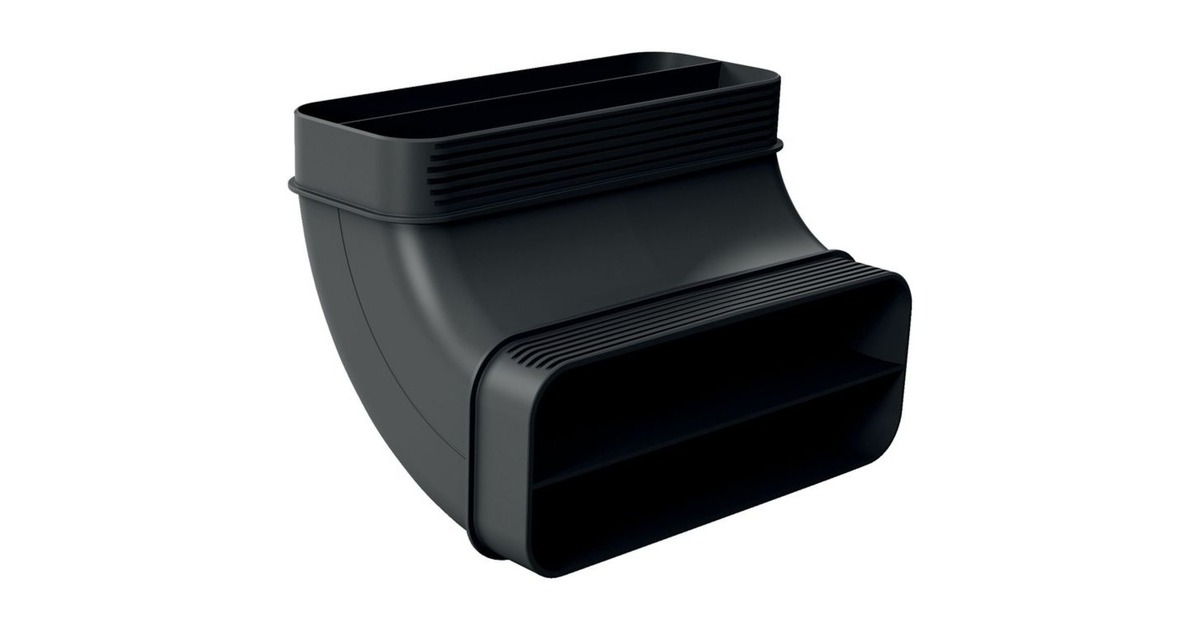 Neff 90° Flachkanalbogen Z861SB2, Rohr(schwarz, vertikal, männlich)