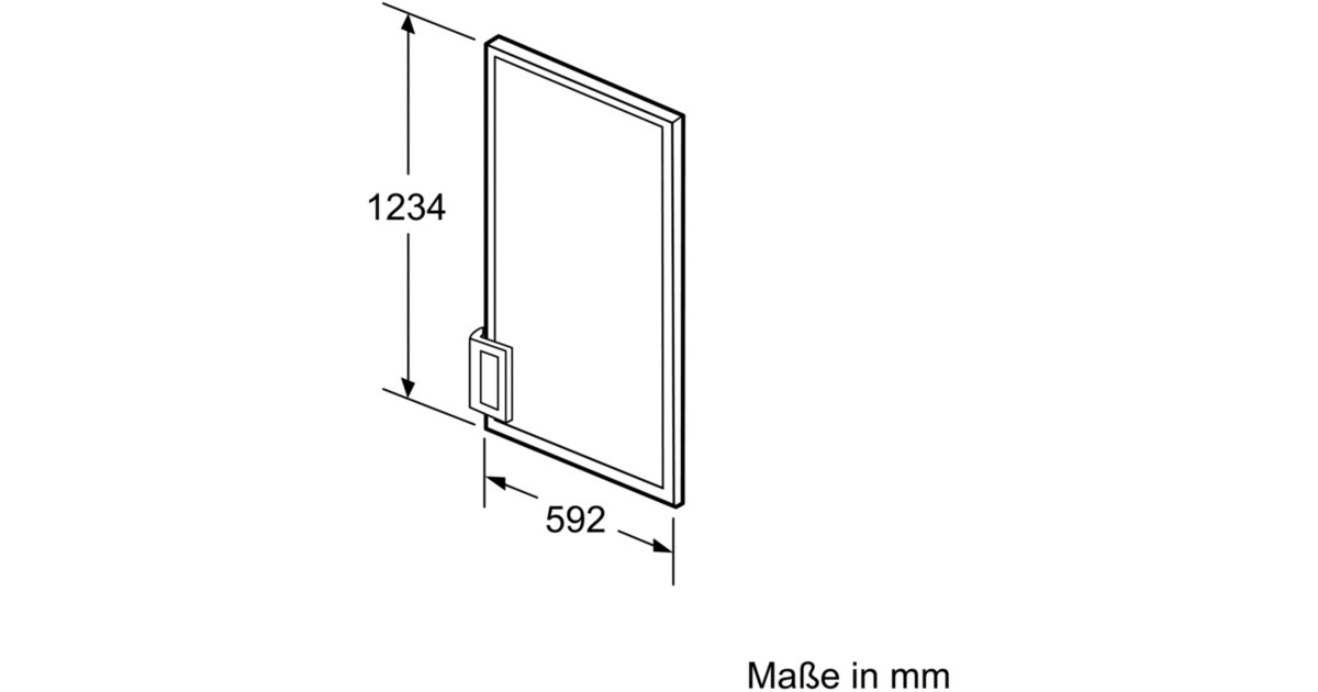 Neff Dekortür 122 cm KF1413S0, Blende(schwarz/aluminium)
