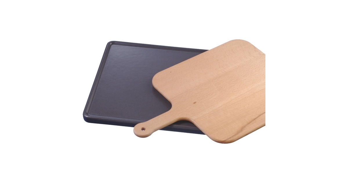 Neff Keramikbackstein Z1913X0, Pizzastein(grau, mit Holzschieber)