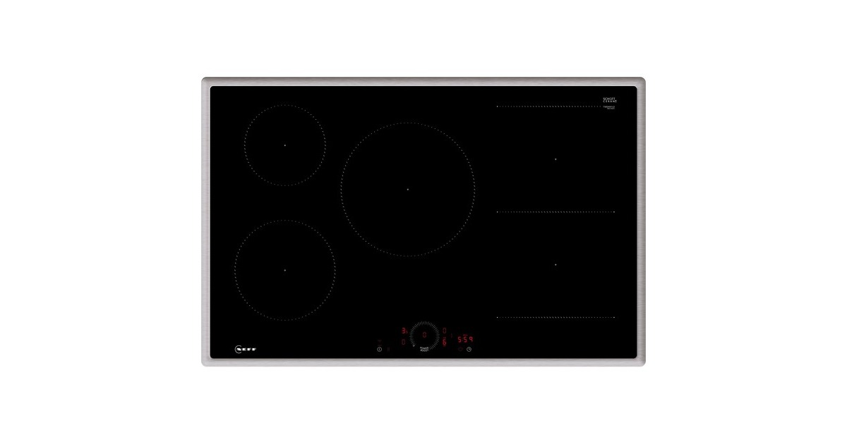 Neff T58SHW1L0 N 70, Autarkes Kochfeld(schwarz/edelstahl, 80 cm)