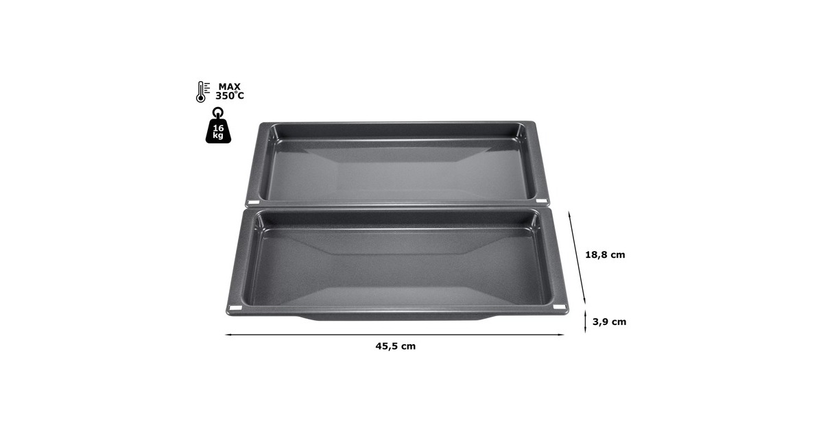 Neff Universalpfannen Z1650BE0, schmales Format, Backblech(anthrazit, 2 Stück)