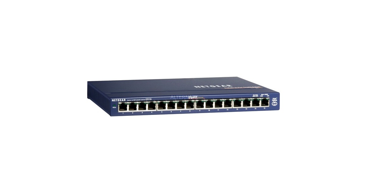 Netgear GS116, Switch(blau, Retail)