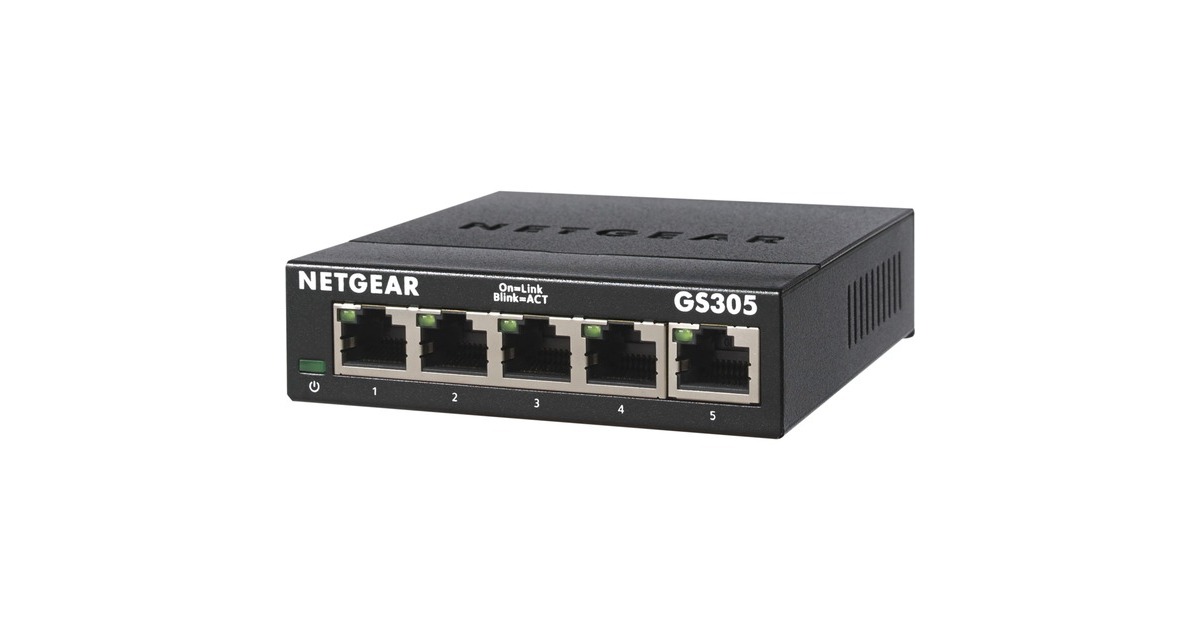 Netgear GS305 v3, Switch(schwarz)