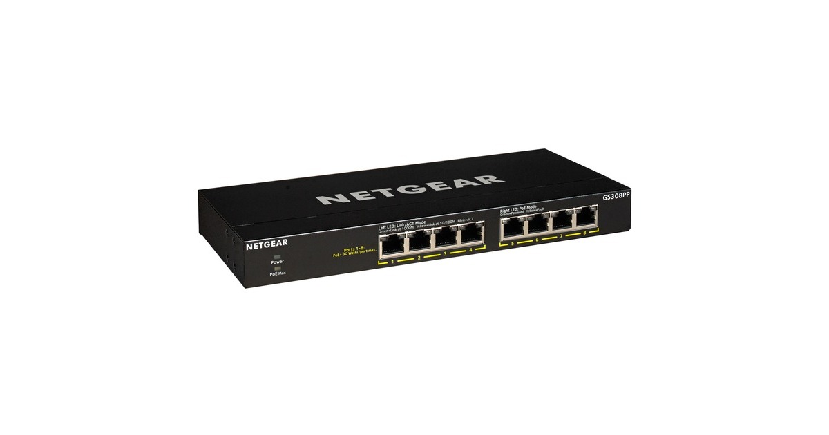 Netgear GS308PP, Switch