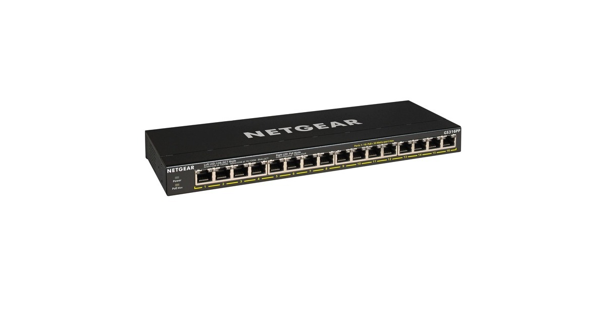 Netgear GS316PP, Switch