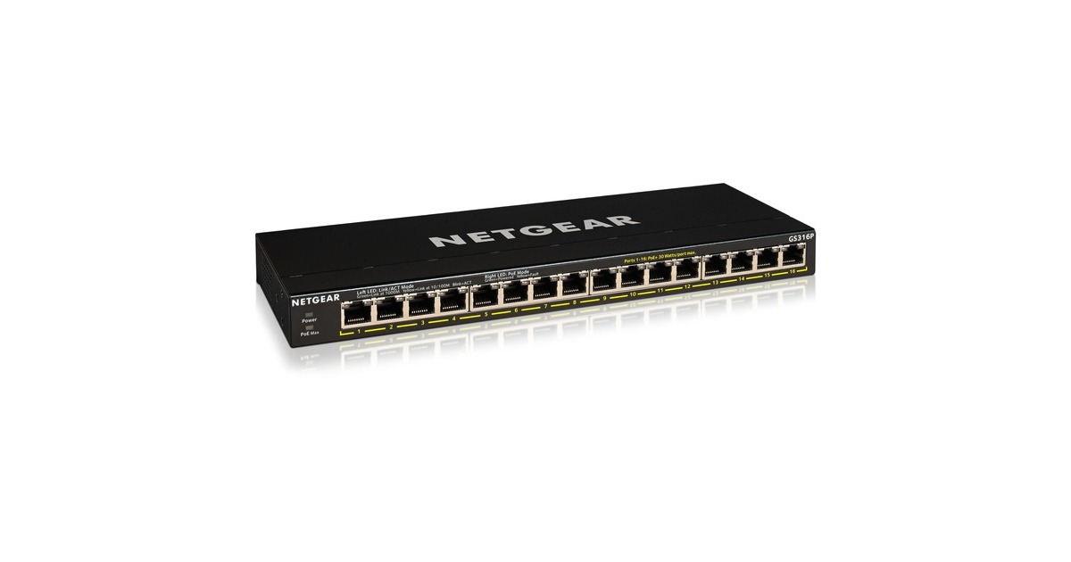 Netgear GS316P, Switch
