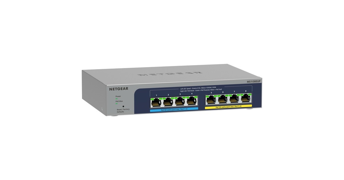 Netgear MS108EUP, Switch(grau)