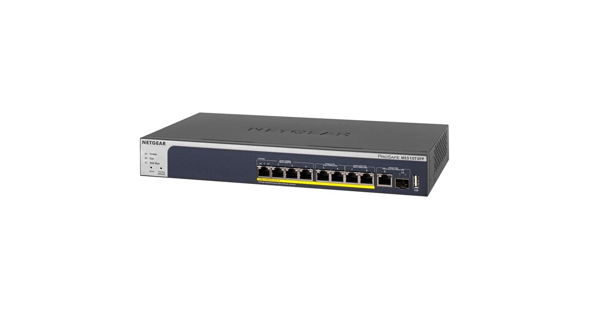 Netgear MS510TXPP, Switch(Multi-Gigabit, SFP+, PoE)
