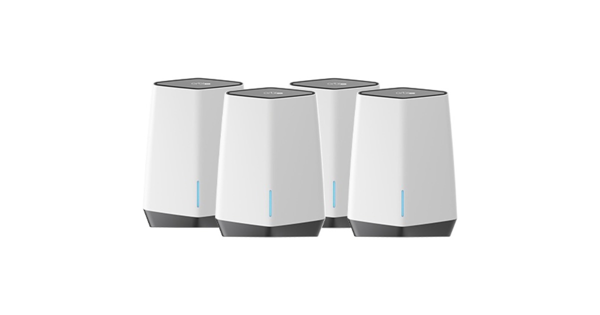 Netgear Orbi Pro WiFi 6 Tri-Band AX6000 WLAN-System, Mesh Router(weiß, 1x Router, 3x Satellit)
