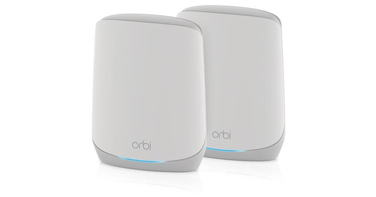 Netgear Orbi WiFi6 Tri-Band Mesh System 2er Set, Mesh Router(weiß, Outlet)